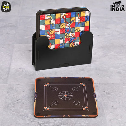 Square Quotes Coaster Set of 6 With Coaster Stand | Quotes Coaster Set fit for Tea Cups and Coffee Mugs Also Coffee Lover Gifts