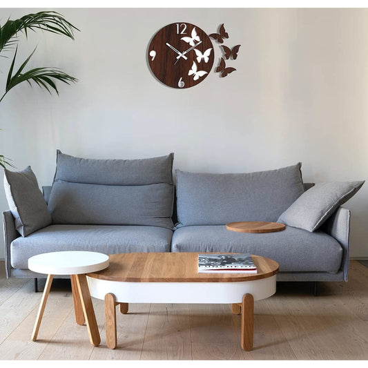 Butterfly Wooden Wall Clock
