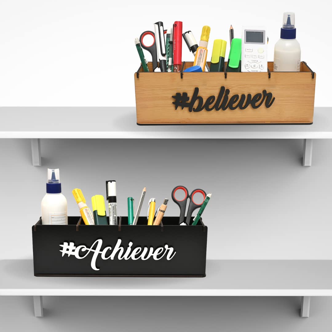 Combo Desk Organizer 4 Compartment | Pen Stand For Office Table | Stylish & Eco-Friendly