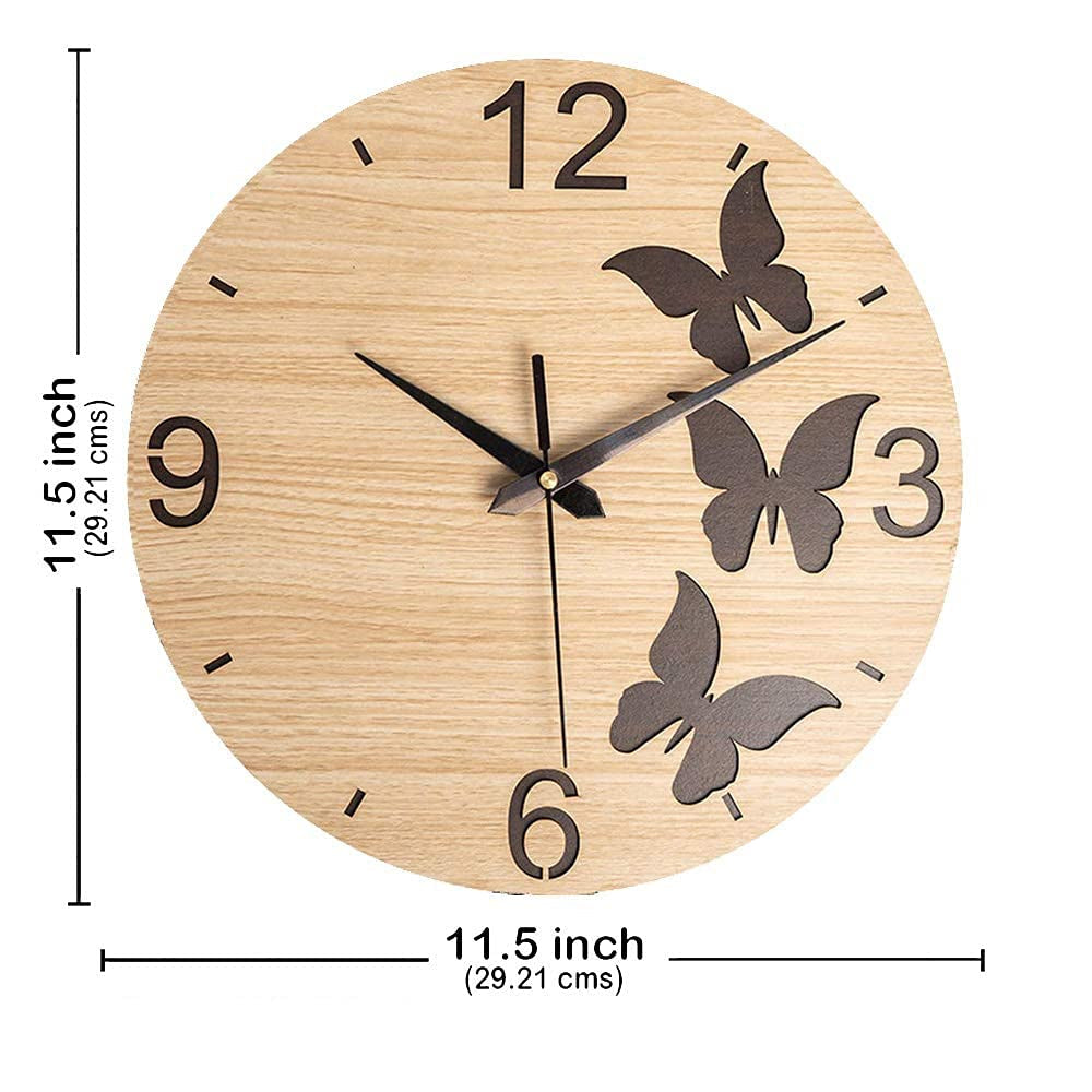 Personalized butterfly Wooden Wall Clock