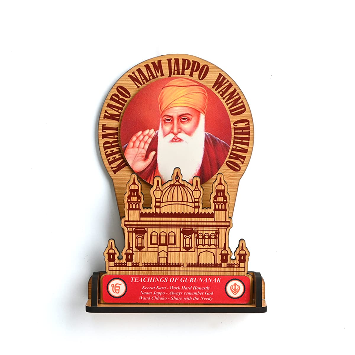 Guru Nanak Dev Ji & Guru Gobind Singh Ji Photo Frame Stand | Desk & Wall Decor | Sikh Guru's