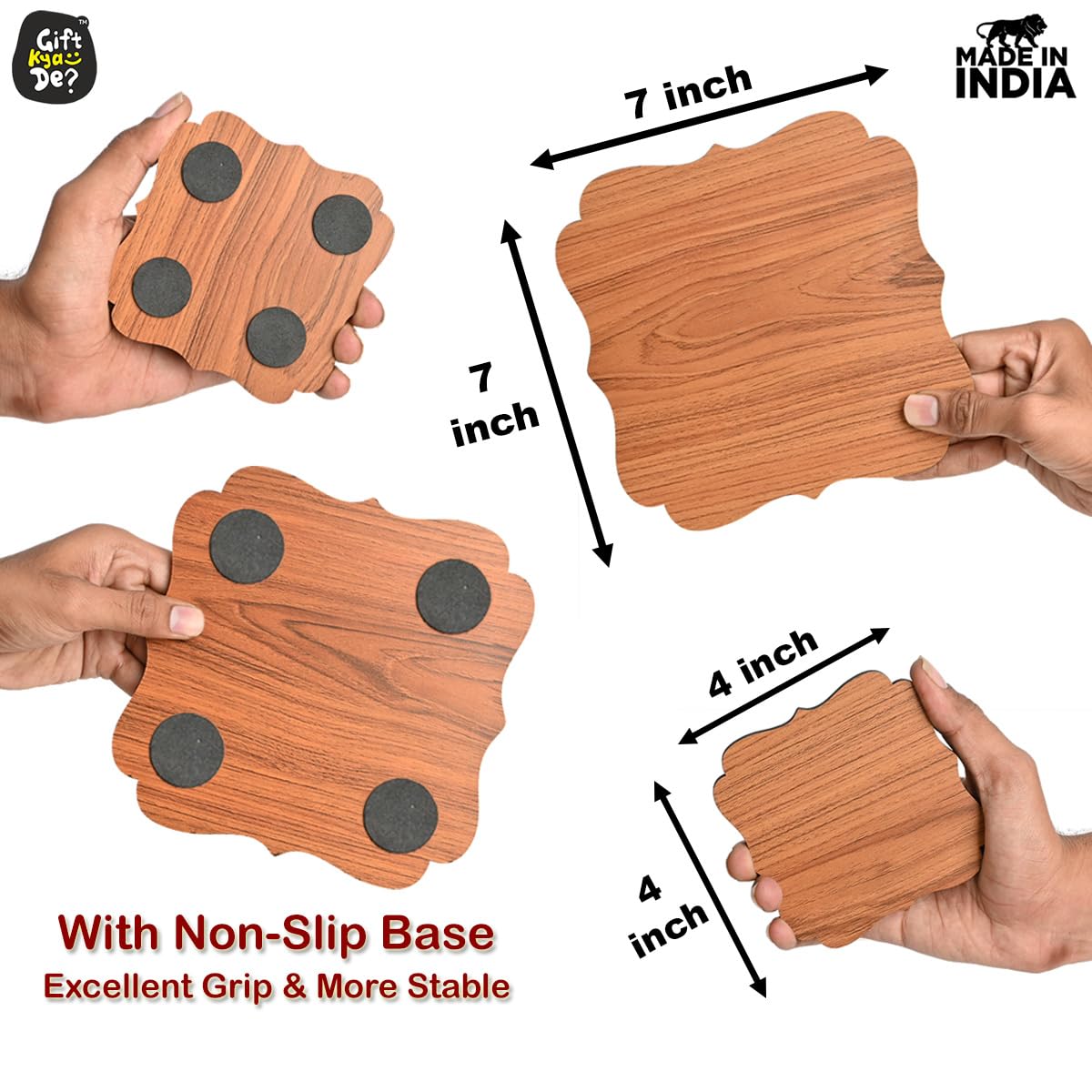 Kitchen Coasters for Hot Utensils & Anti Slip Coaster Set for Big Hot Pots, Pans, Casserole & Bowl