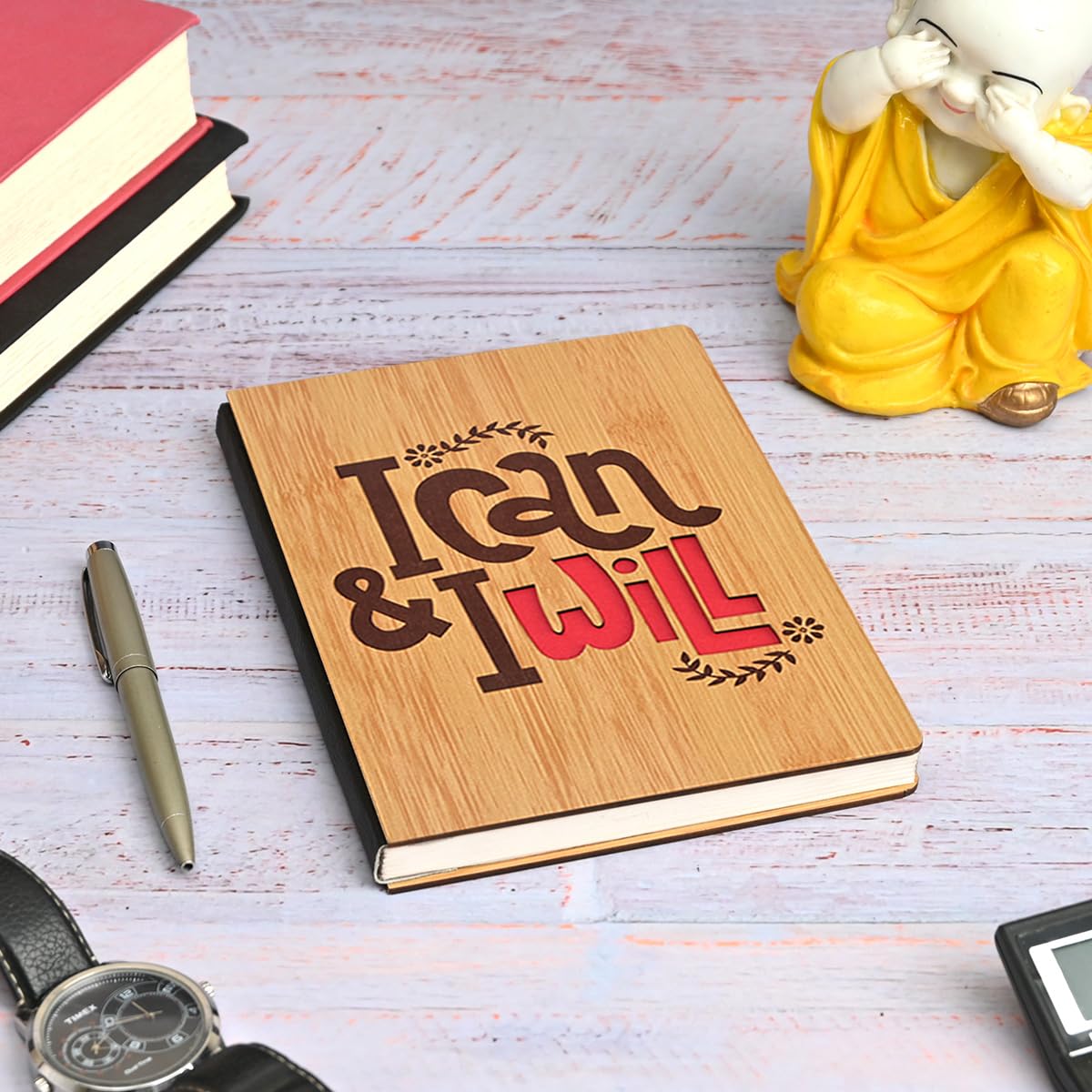 Wooden Lifetime Motivational Quote Desk Calendar | Table Calendar For Office & Home | Eco Friendly