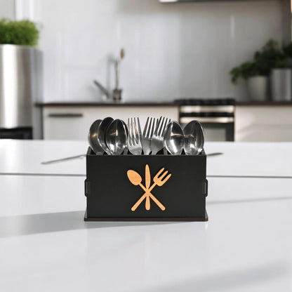 3 Compartments Cutlery Stand for Kitchen & Dining Table | Spoon, Knife & Fork Holder, Cutlery Organizer