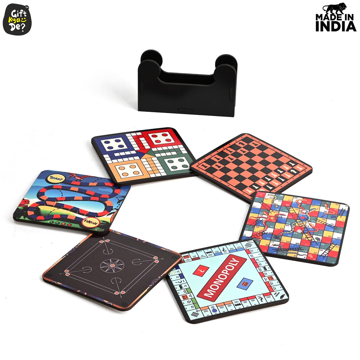 Square Quotes Coaster Set of 6 With Coaster Stand | Quotes Coaster Set fit for Tea Cups and Coffee Mugs Also Coffee Lover Gifts