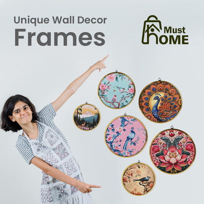 MustHome Wall Plates for home decoration   Set of 6