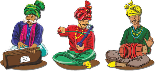 MustHome Fridge Magnet | Indian Theme & Musical Instruments
