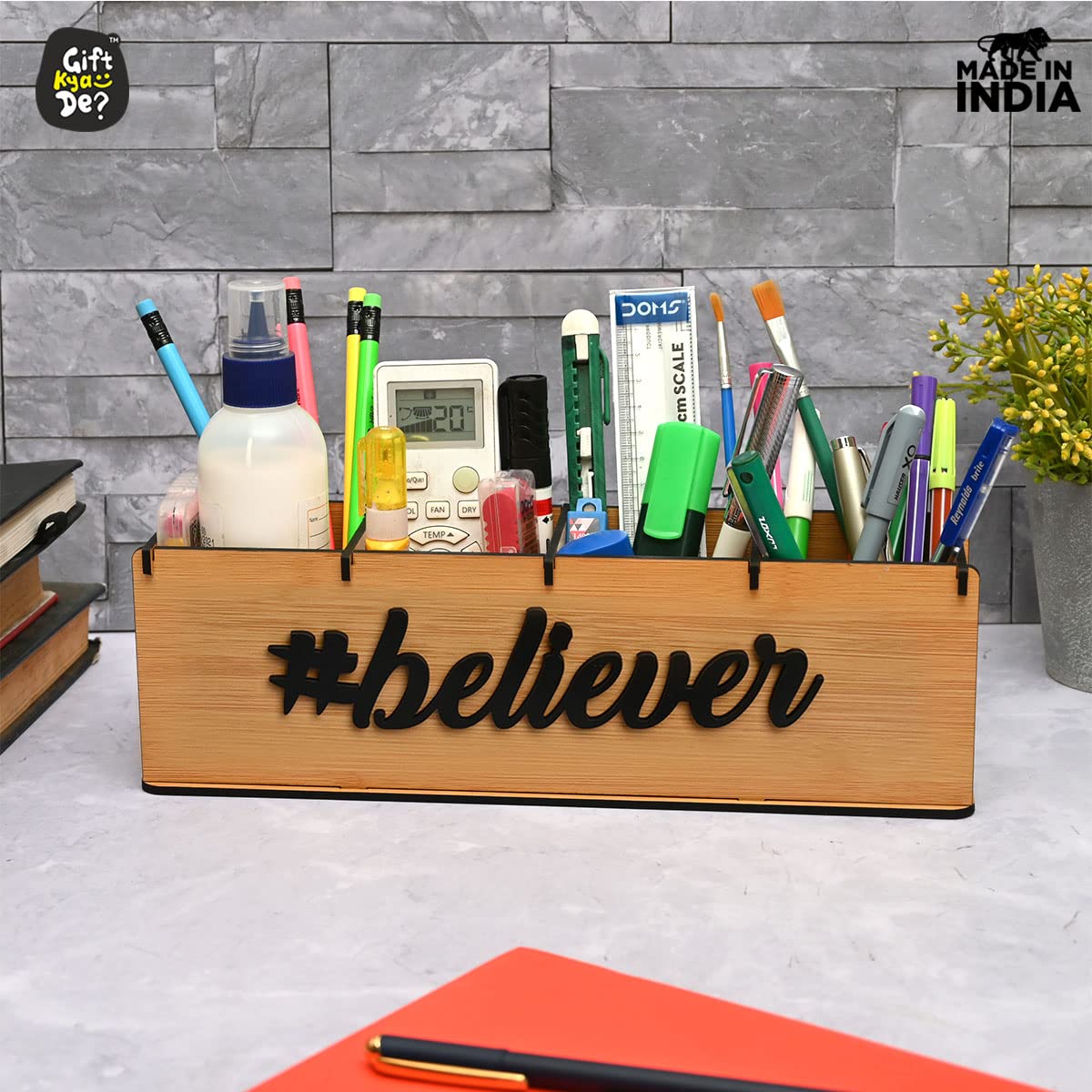 Combo Desk Organizer 4 Compartment | Pen Stand For Office Table | Stylish & Eco-Friendly