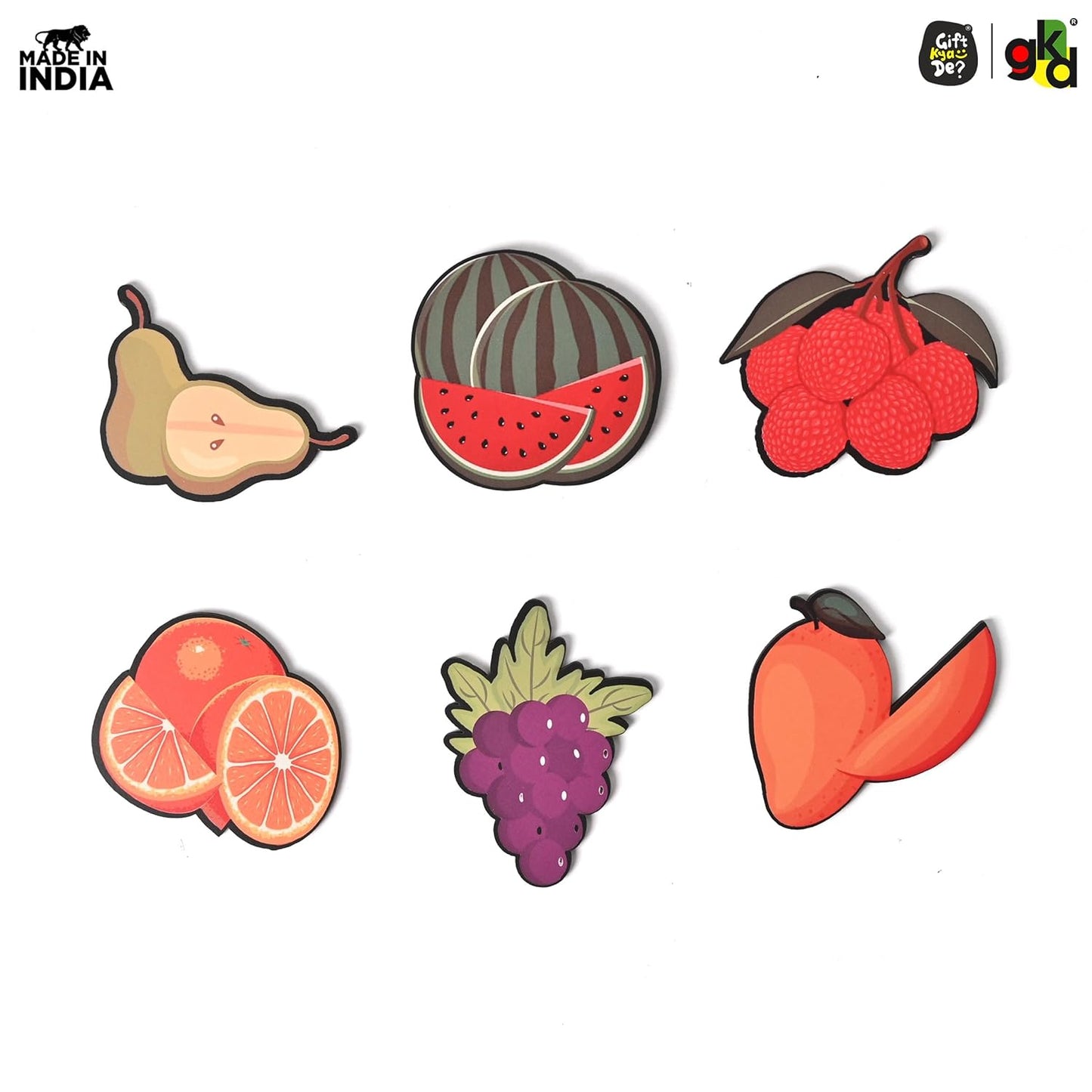 Wooden Fridge Magnets – Set of Unique & Customizable Designs
