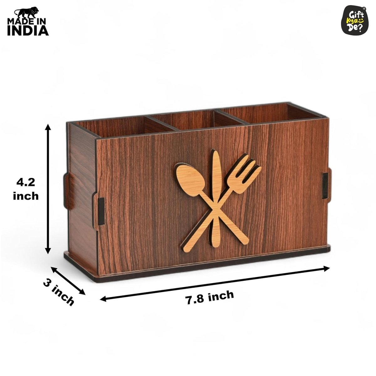 3 Compartments Cutlery Stand for Kitchen & Dining Table | Spoon, Knife & Fork Holder, Cutlery Organizer