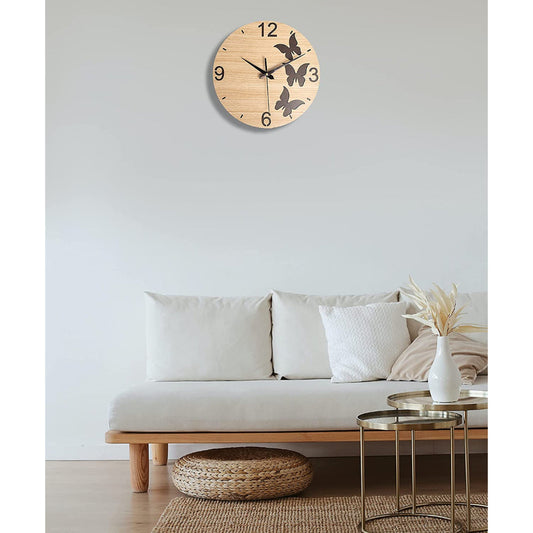 Personalized butterfly Wooden Wall Clock