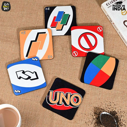 Coaster Set of 12 | Wooden Square Coasters with Proper Coaster Stand | Designer Coaster Set
