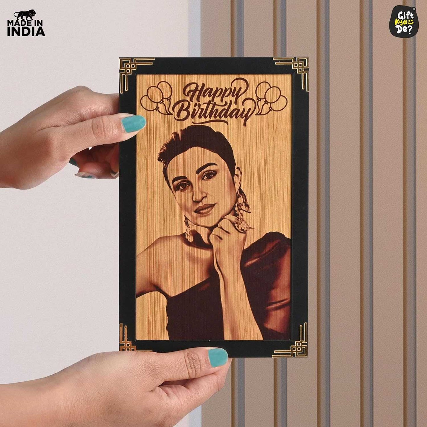 Personalized Wooden Table Mount Photo Frame | Perfect Birthday Gift |  Sublimated 8 x 5 Inch Photo Frame