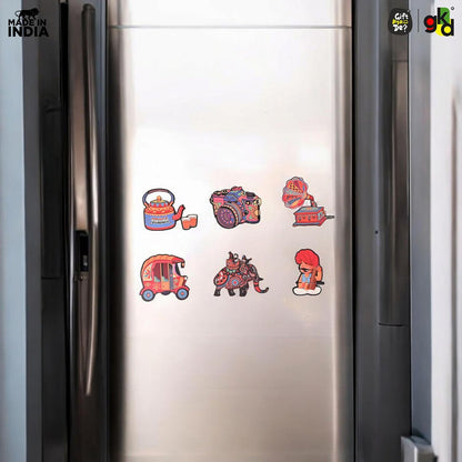 Wooden Fridge Magnets – Set of Unique & Customizable Designs