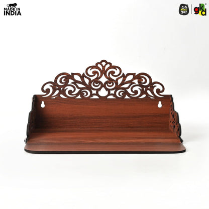 Small Pooja Mandir for Home & Office | Indian Wooden Temple for Table or Shelf | DIY 12x9x6 Inch | Classic Design