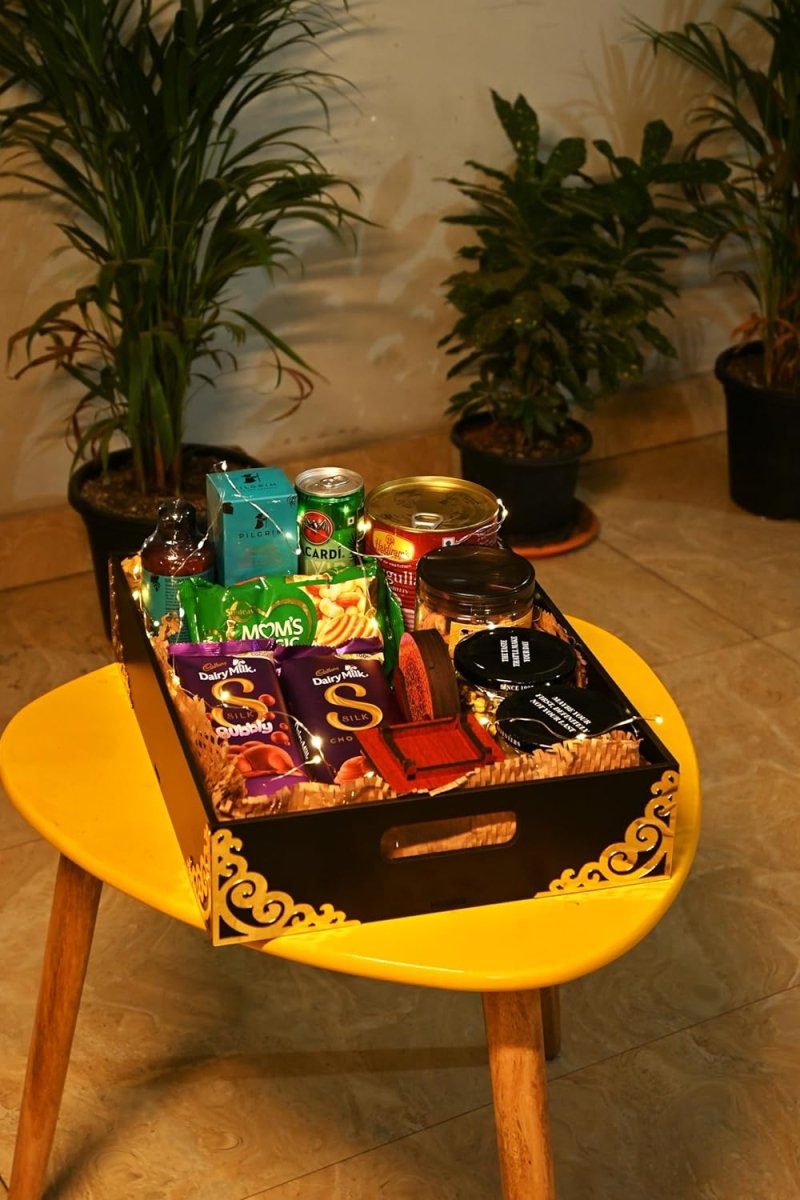 Wooden Tray Set of 3 Premium Baskets for Gift Packing Also Dry Fruits Tray for Serving Chocolates Sweets Cookies, Festival hampers Gift Trays for Wedding (3pc 16x12 14x11 12x9 inch)