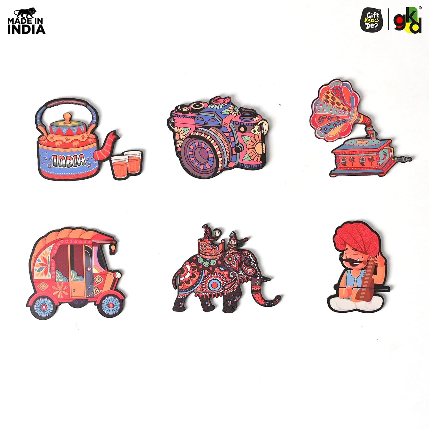 Wooden Fridge Magnets – Set of Unique & Customizable Designs