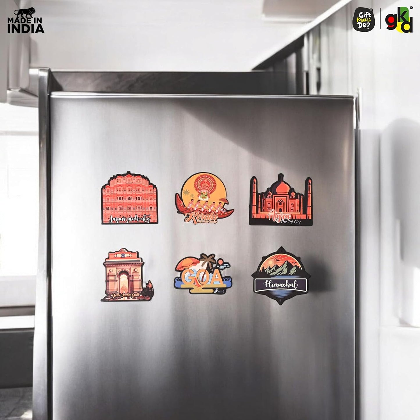 Wooden Fridge Magnets – Set of Unique & Customizable Designs