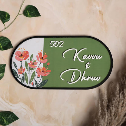 MustHome Name plate for home entrance outdoor | 38x20 cm