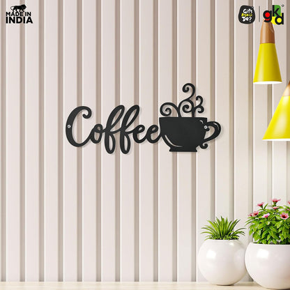 Welcome, Coffee & Kitchen Theme Wall Art | Wood Wall Hanging for Home Décor, Cafe Decor