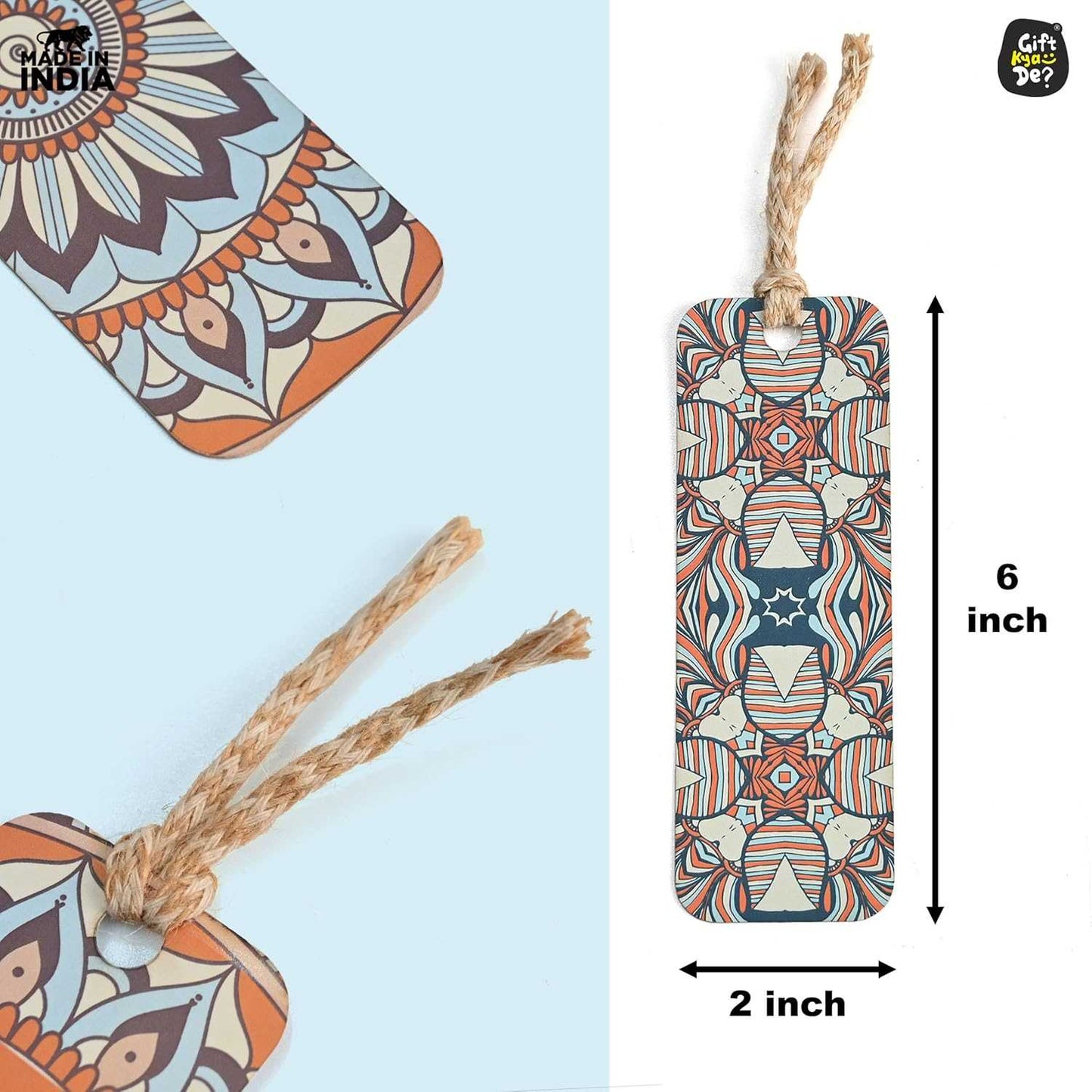 Bookmarks Set of 5 | Beautiful Designs & Quotes | Hard Paper Book Marker With Handmade Tassel Dori