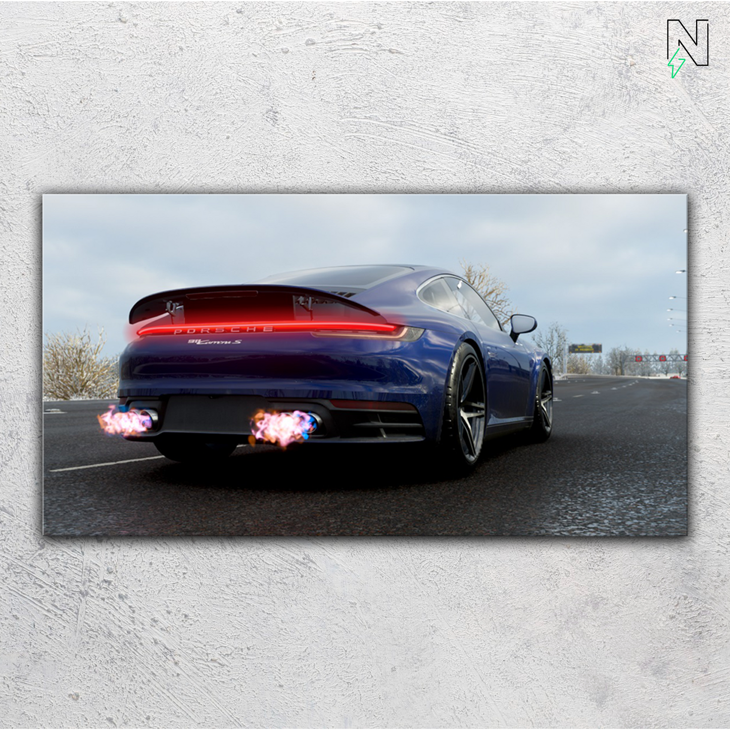 Porsche V4 LED Neon Art