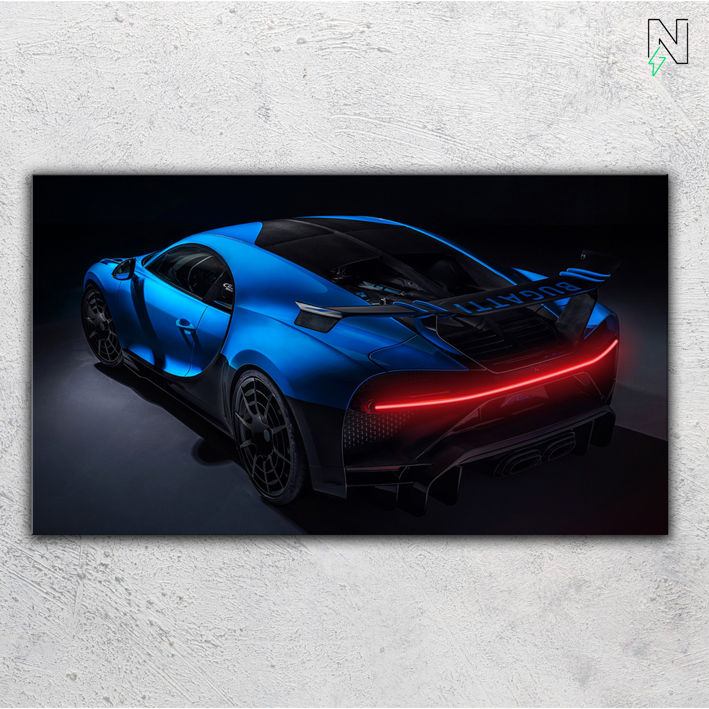 Bugatti V2 LED Neon Art