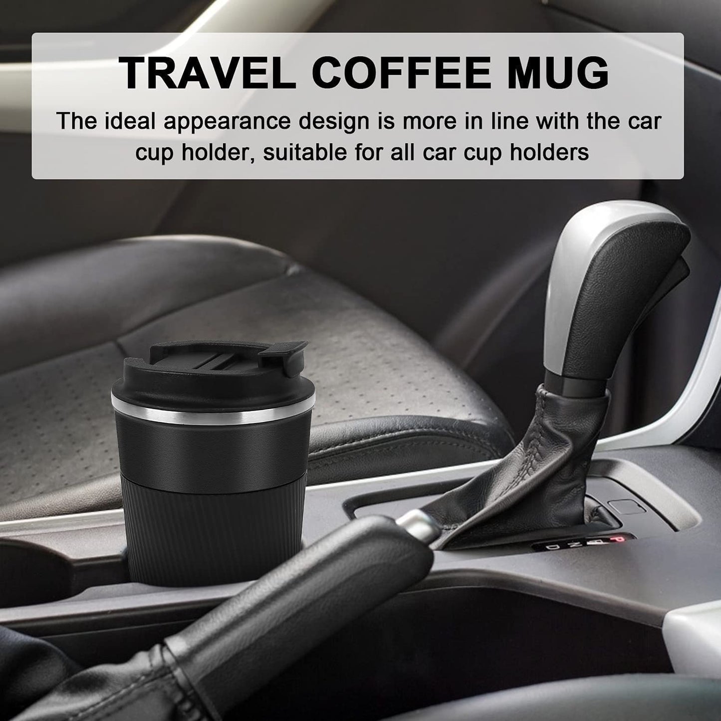 Musthome Coffee Mug Flask Insulated Leak Proof with lid Travel Tumbler Thermos Sipper Steel Mug- Hot and Cold for 6 Hour,500ml |‎9W x 8H cm