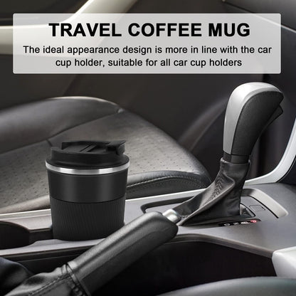 Musthome Coffee Mug Flask Insulated Leak Proof with lid Travel Tumbler Thermos Sipper Steel Mug- Hot and Cold for 6 Hour,500ml |‎9W x 8H cm