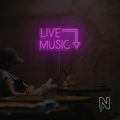 Live Music Neon Sign
