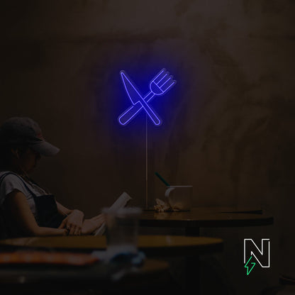 Cutlery Neon Sign