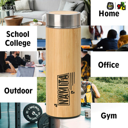 Buy Eco-Friendly Bamboo Water Bottle – Sustainable Hydration Solution & Customized