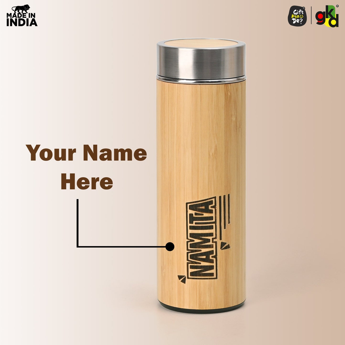 Buy Eco-Friendly Bamboo Water Bottle – Sustainable Hydration Solution & Customized
