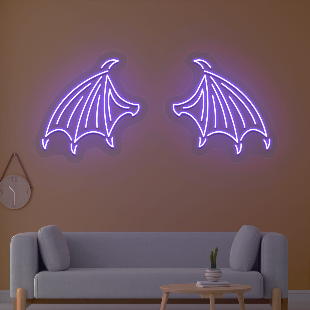 Bat Wings Neon Sign