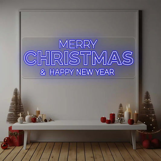 Merry Christmas & Happy New Year Neon Light