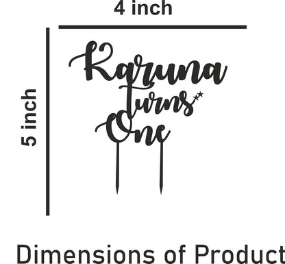 MustHome | Custom Personalized Gold Acrylic Cake Topper | ‎2 x 10 x 6 cm