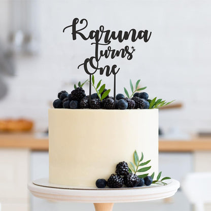 MustHome | Custom Personalized Gold Acrylic Cake Topper | ‎2 x 10 x 6 cm