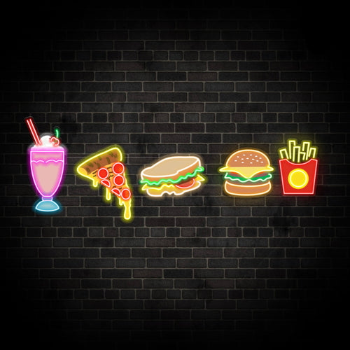 Pizza Sandwich Neon Sign