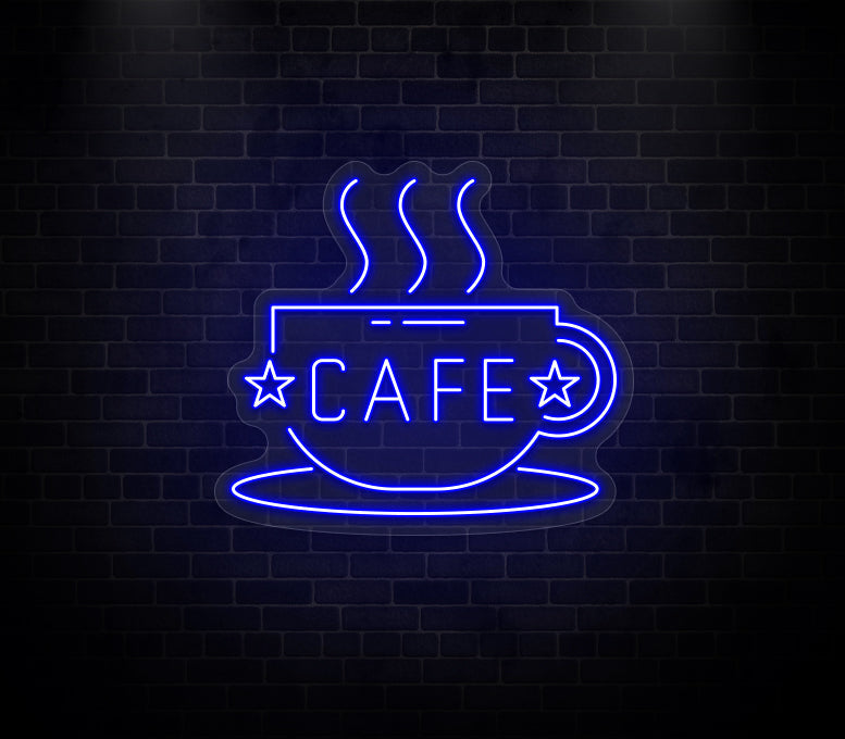 Cafe cup neon sign