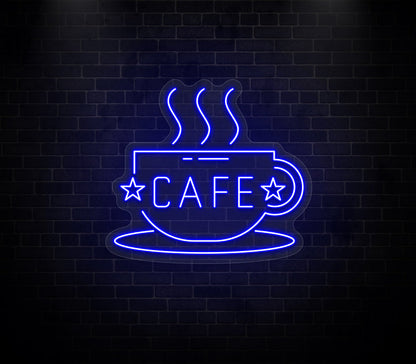 Cafe cup neon sign