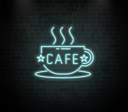 Cafe cup neon sign