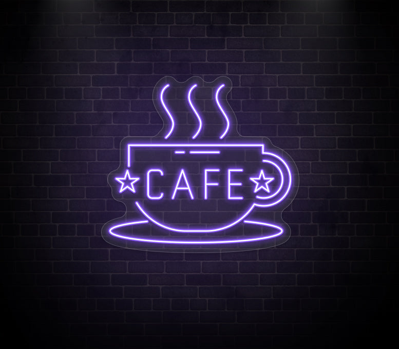 Cafe cup neon sign