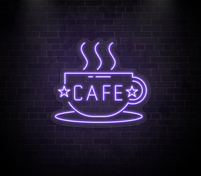 Cafe cup neon sign