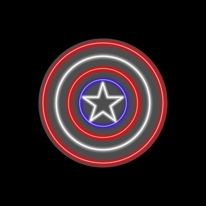 Captain America Shield Neon Sign