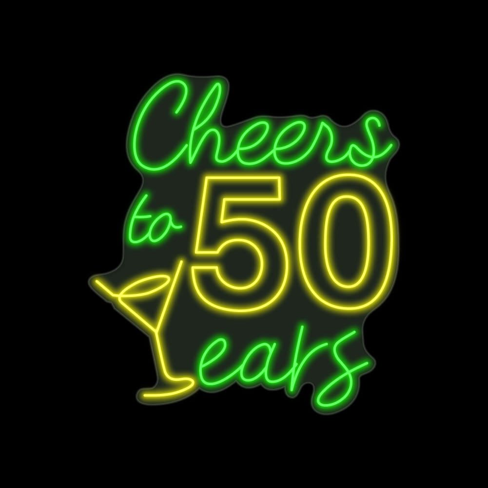 50th Birthday Neon Sign
