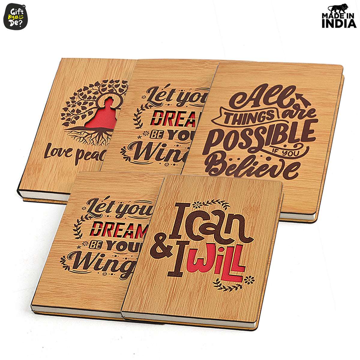 Diary Notebook | Motivational Quotes On Diary Front | Corporate Gifts (100 quality pages 8x6inch)