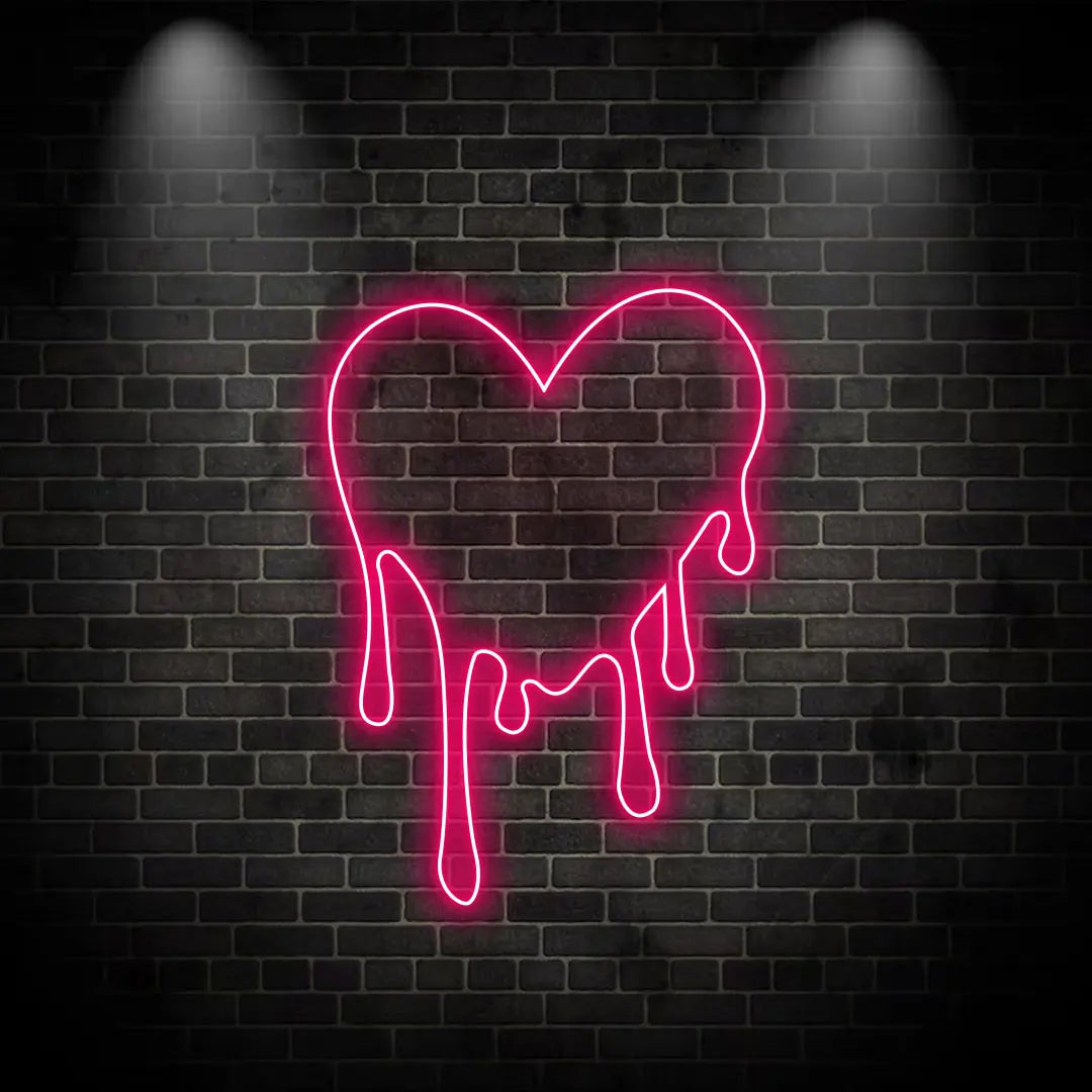 Dripping Heart Neon Sign Led Light