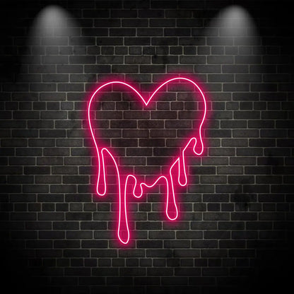 Dripping Heart Neon Sign Led Light
