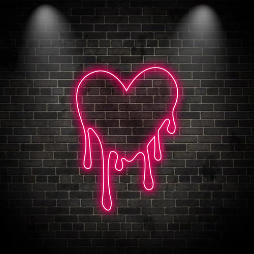 Dripping Heart Neon Sign Led Light
