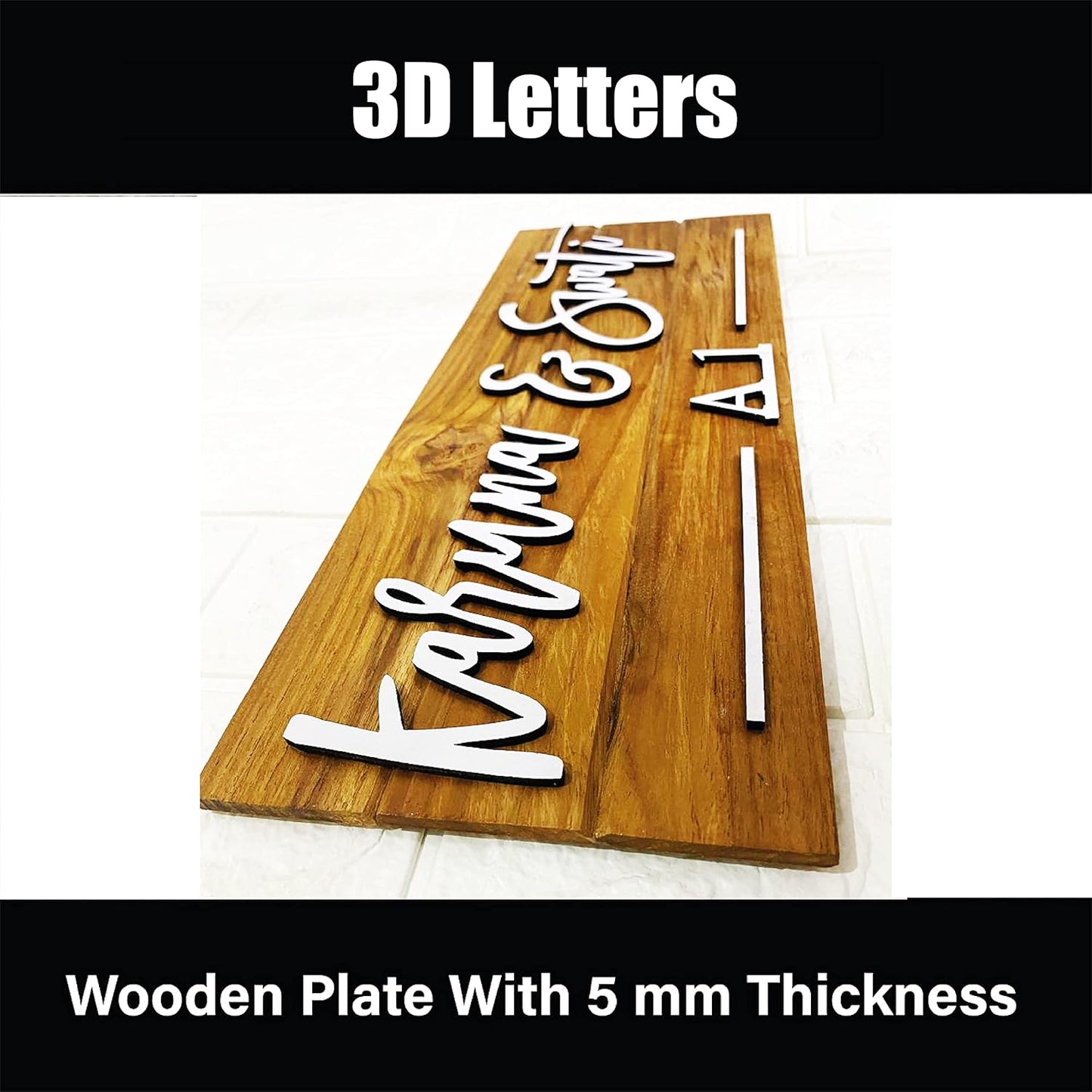 FusionEdge Home | Name Plate For Home, Office & Outdoor Entrance |7x15 inch